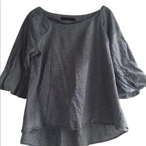 Zara chambray blouse with full sleeves